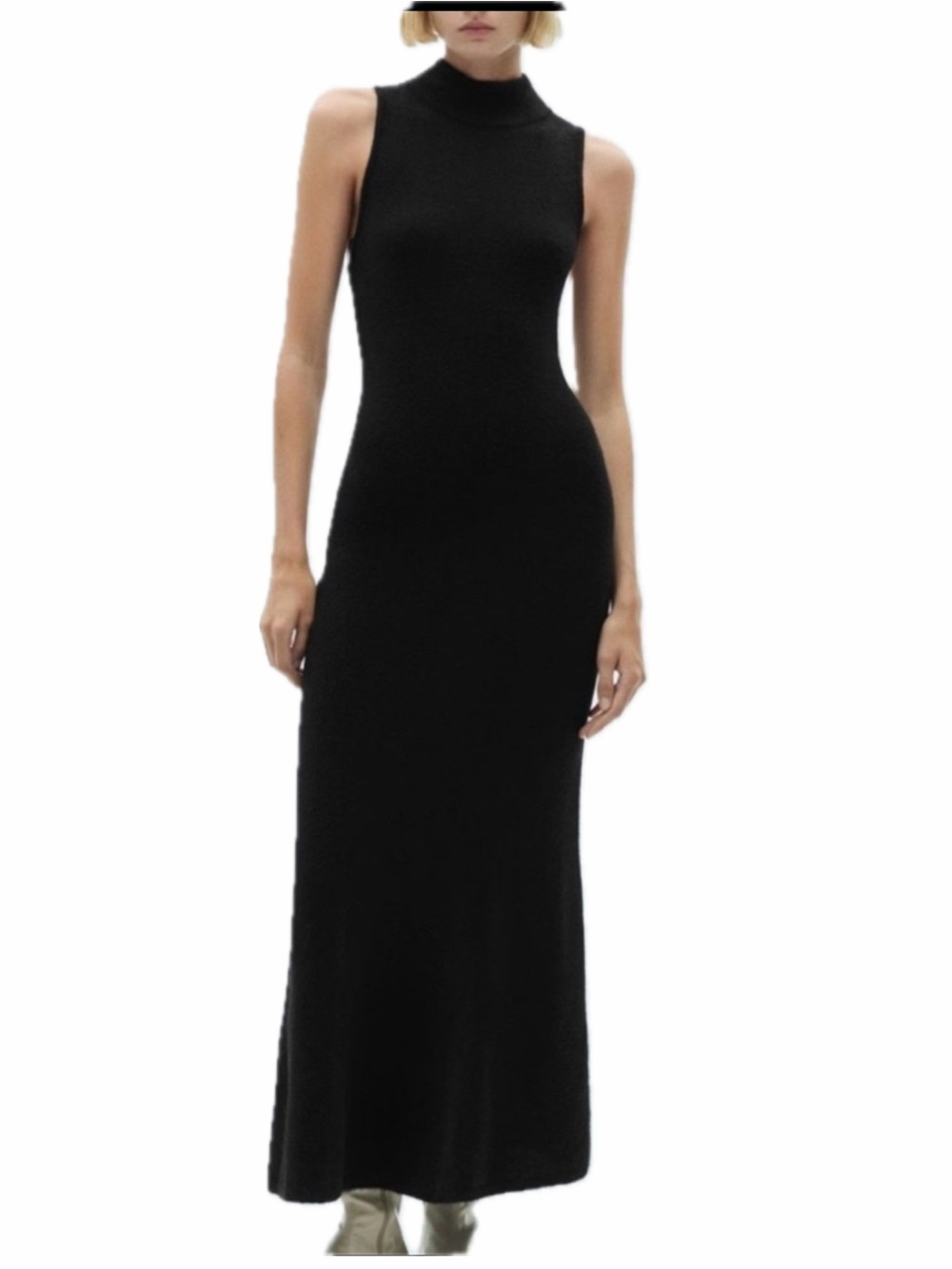 Velvet Torch Black Maxi Dress with side slit-super soft. Worn once.